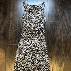 Ann Taylor sleeveless, scooped neck dress with ruching.